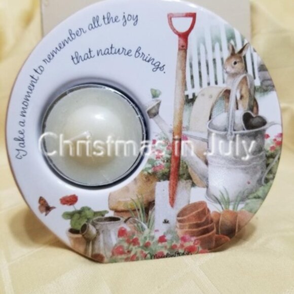 Marjolein Bastin Nature's Journey Take a Moment Bunny Candleholder Tealight - Picture 1 of 3